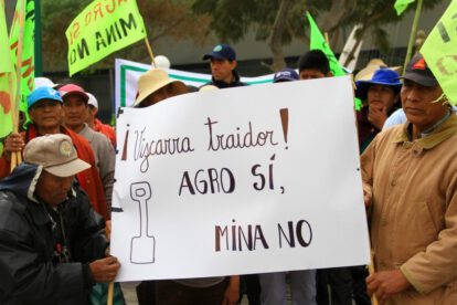 Pobladores del valle agrícola del Tambo marchan en contra del proyecto Tía María