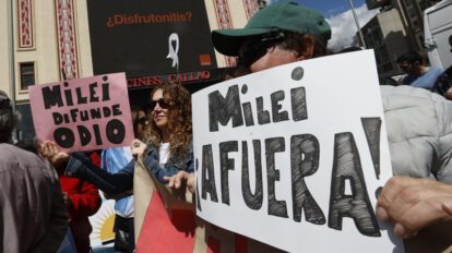 Protestas contra Javier Milei en Alemania