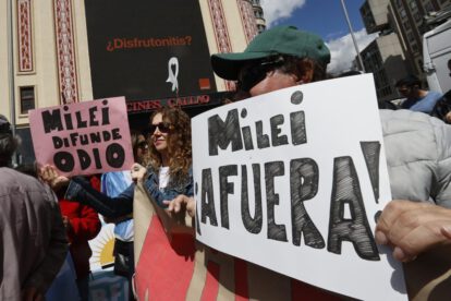 Protestas contra Javier Milei en Alemania