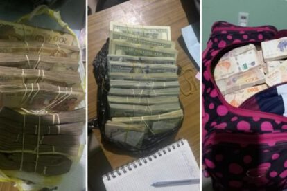 Detención de pareja por dinero