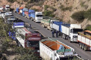 paro del transporte pesado en Bolivia