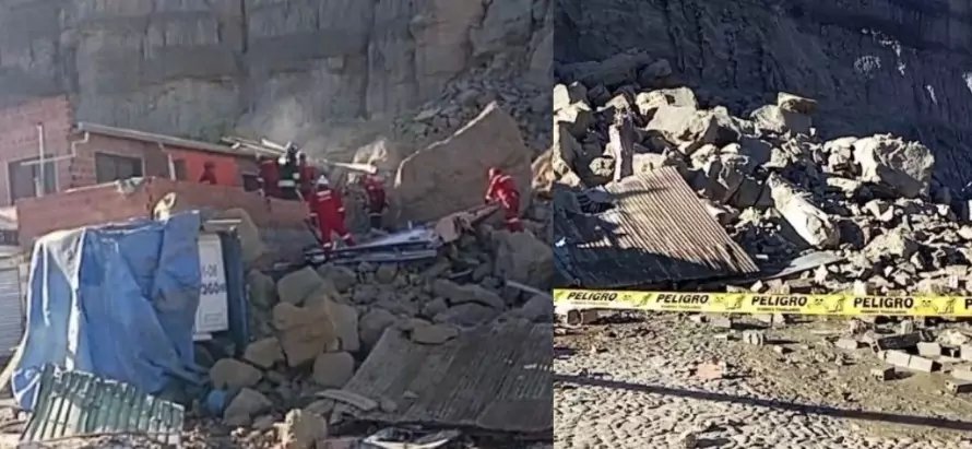 Deslizamiento de talud en La Paz deja cuatro menores heridos