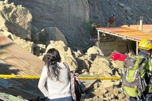 Deslizamiento de tierra en Achumani