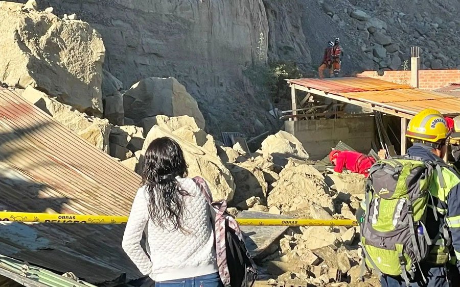 Deslizamiento de tierra en Achumani