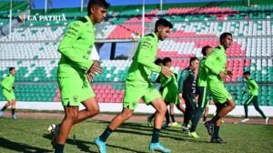 Selección boliviana durante el entrenamiento en Santa Cruz