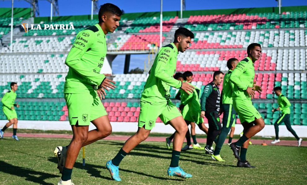 Selección boliviana durante el entrenamiento en Santa Cruz