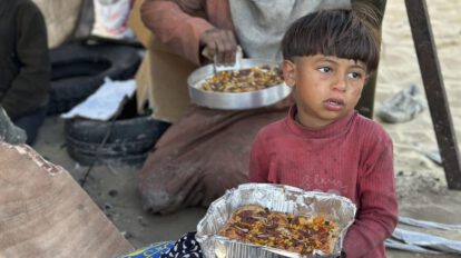 Desnutrición infantil en Gaza
