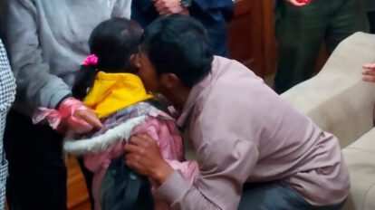 Niña encontrada en Potosí tras desaparición en Sucre