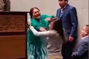 Agresión en sesión legislativa a la diputada Mayra Zalles