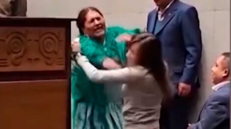 Agresión en sesión legislativa a la diputada Mayra Zalles
