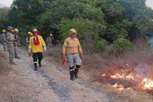 Extinción del fuego en Puerto Suárez