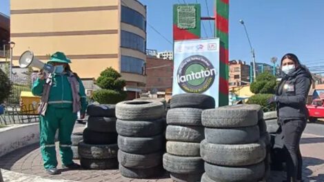 Campaña de acopio de llantas en La Paz