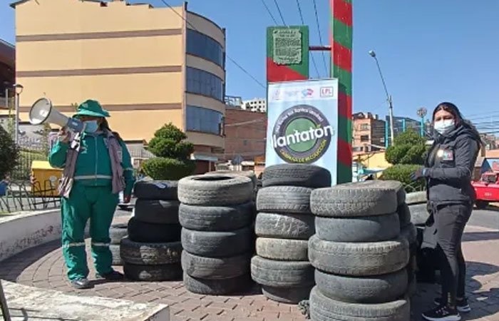 Campaña de acopio de llantas en La Paz
