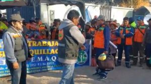 paro de trabajadores de aseo en Quillacollo