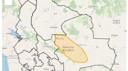 Alerta naranja por vientos fuertes en Santa Cruz