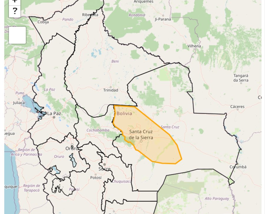 Alerta naranja por vientos fuertes en Santa Cruz