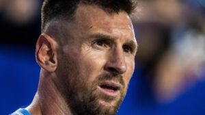 Lionel Messi en el partido de Argentina y Guatemala