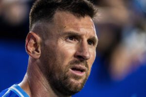 Lionel Messi en el partido de Argentina y Guatemala