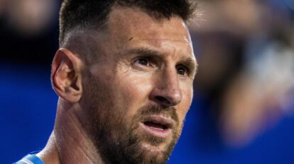 Lionel Messi en el partido de Argentina y Guatemala