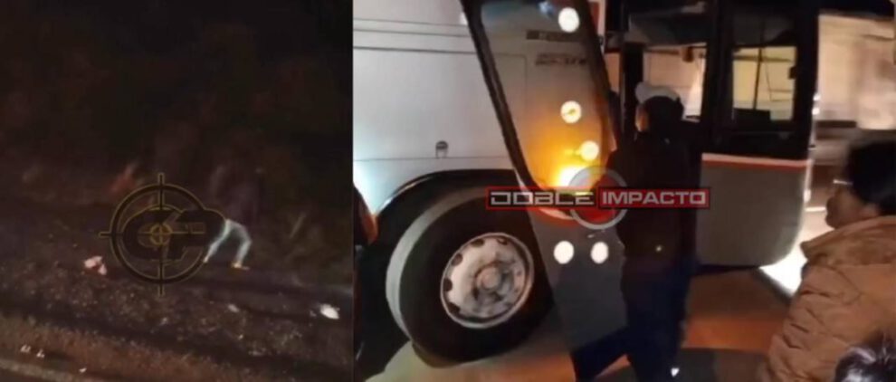 Ataque a bus de Coral SRL en carretera Oruro-Cochabamba