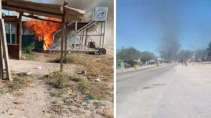 Protesta de bagalleros en Yacuiba contra abusos aduaneros