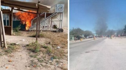 Protesta de bagalleros en Yacuiba contra abusos aduaneros