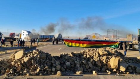 paro nacional transporte pesado en Bolivia