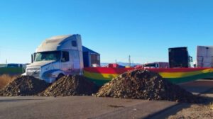 bloqueos del transporte pesado en Bolivia