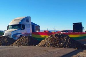 bloqueos del transporte pesado en Bolivia