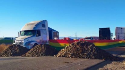 bloqueos del transporte pesado en Bolivia