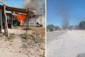 Quema de puesto de control de Senasag en Yacuiba