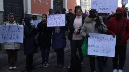 Crisis política en Bolivia con manifestantes afines al gobierno de Luis Arce