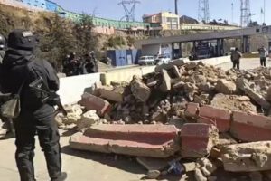 Bloqueo en El Alto en defensa de la democracia