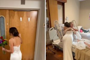 Visita emotiva de novia a su amiga recién convertida en madre