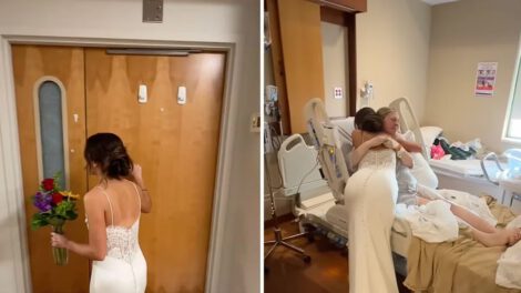 Visita emotiva de novia a su amiga recién convertida en madre