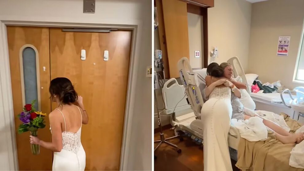 Visita emotiva de novia a su amiga recién convertida en madre