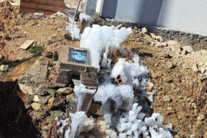 Congelamiento de medidores y tuberías de agua