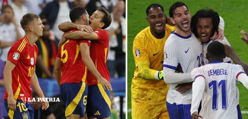 España frente a Francia en la Eurocopa 2024