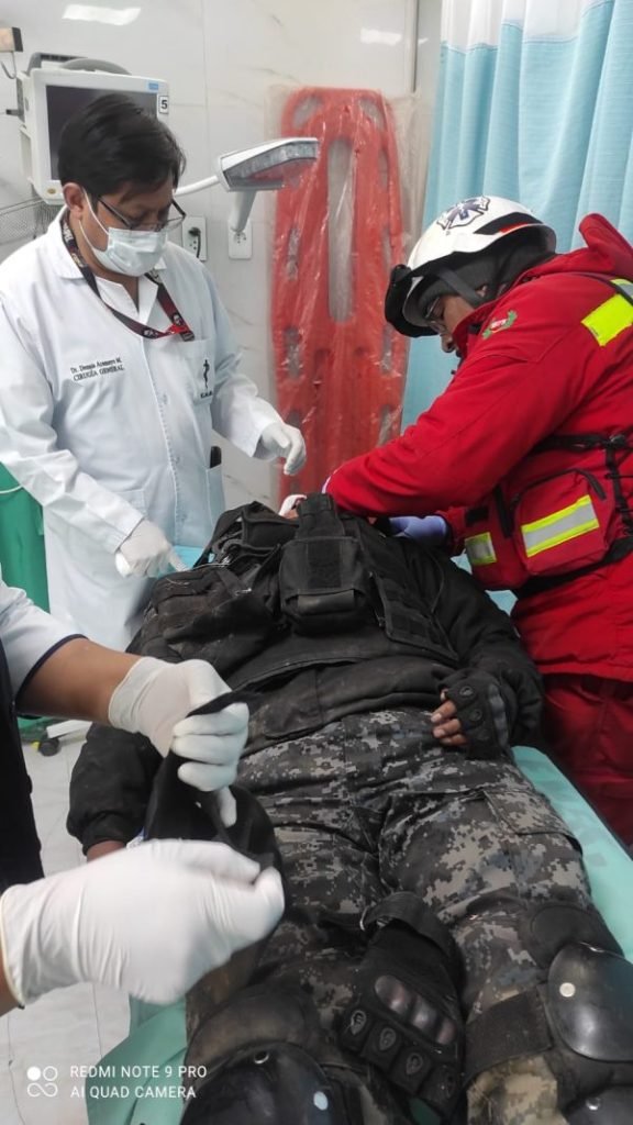 Subteniente herida en conflicto de Caracollo