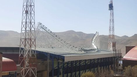 Fuertes vientos en Potosí causan daños en el estadio Víctor Agustín Ugarte