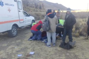 Vuelco de surubí en la ruta Oruro-Potosí