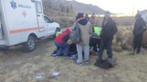 Vuelco de surubí en la ruta Oruro-Potosí