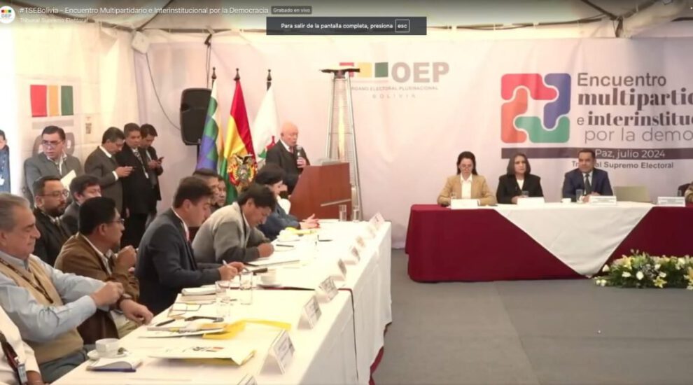 Cobertura informativa reunión política convocada por el Tribunal Supremo Electoral