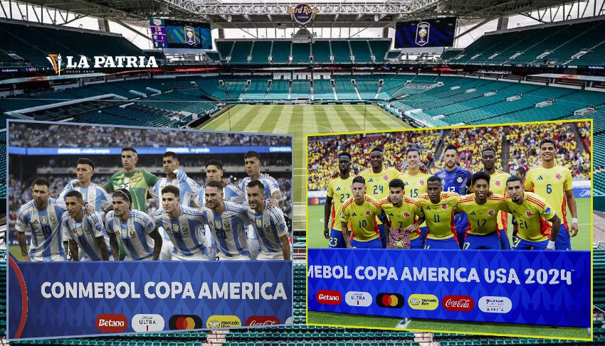 Argentina contra Colombia en la final de la Copa América