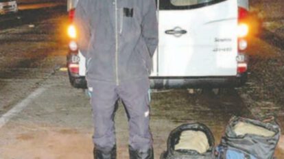 Operativo antidroga sorprende a supuesto turista con maleta y bolsos llenos de marihuana