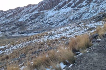 Nevada en el Parque Tunari afecta cultivos y animales