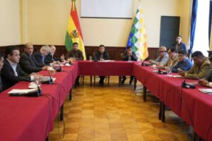 Reunión elecciones judiciales con David Choquehuanca