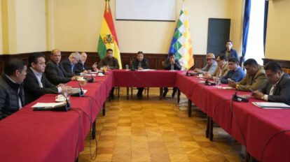 Reunión elecciones judiciales con David Choquehuanca