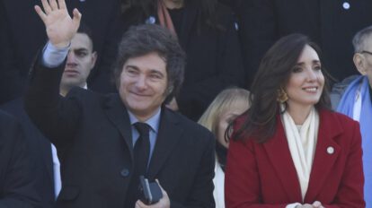 Javier Milei Casa Rosada celebrando con la selección argentina