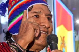 Visita de Evo Morales en El Alto para el ampliado departamental del MAS